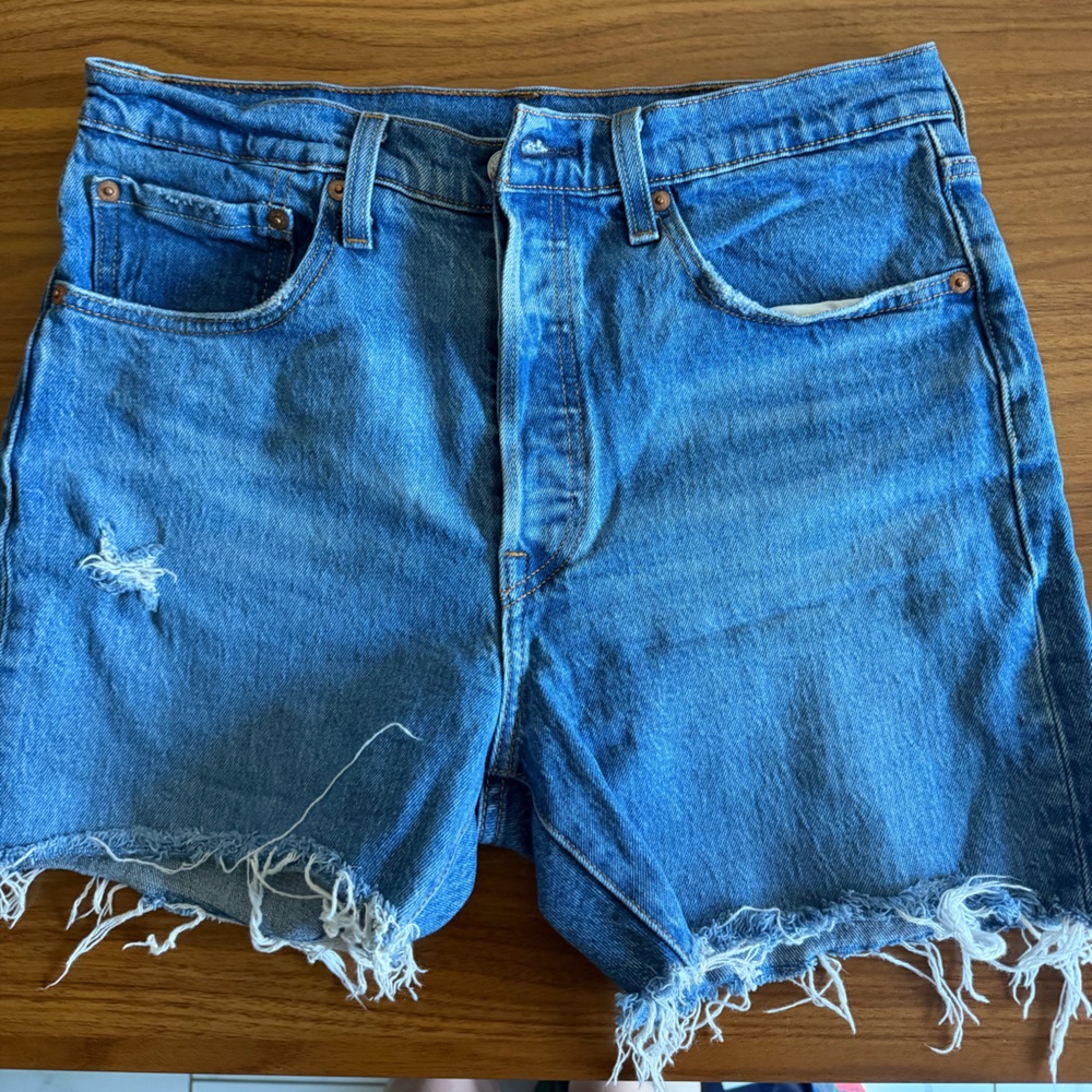 Levi's Distressed Denim Shorts